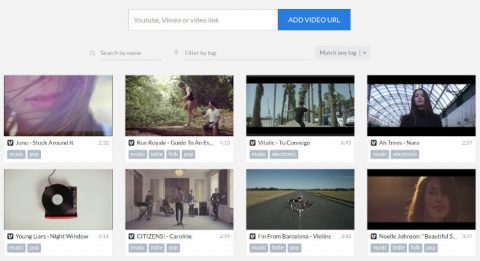 Content page with tags