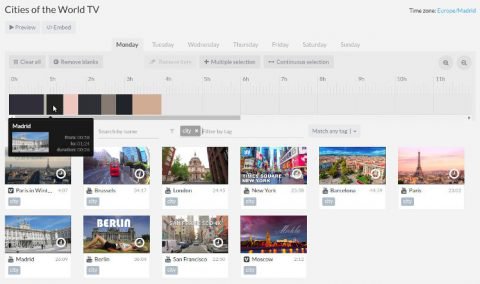 Adding videos in the scheduler grid